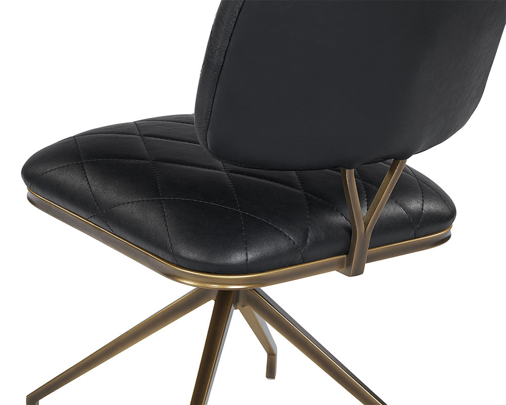 Virtu Swivel Dining Chair - Bravo Black