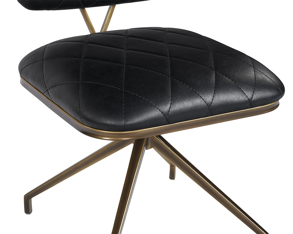 Virtu Swivel Dining Chair - Bravo Black