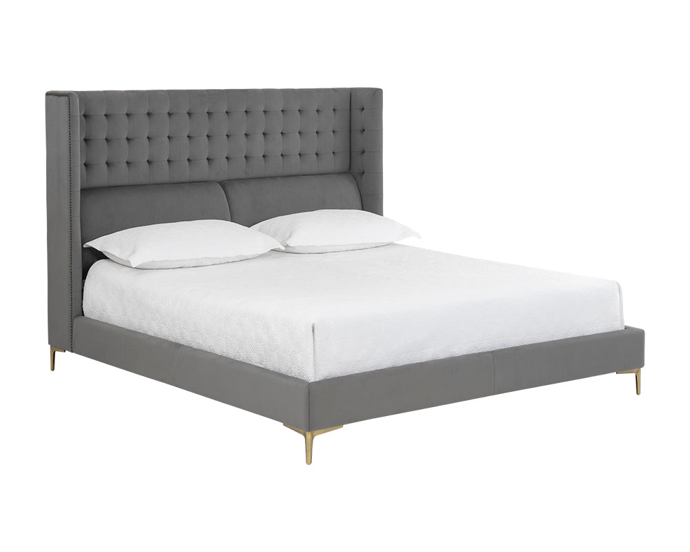 Cairo Bed - King - Antonio Charcoal