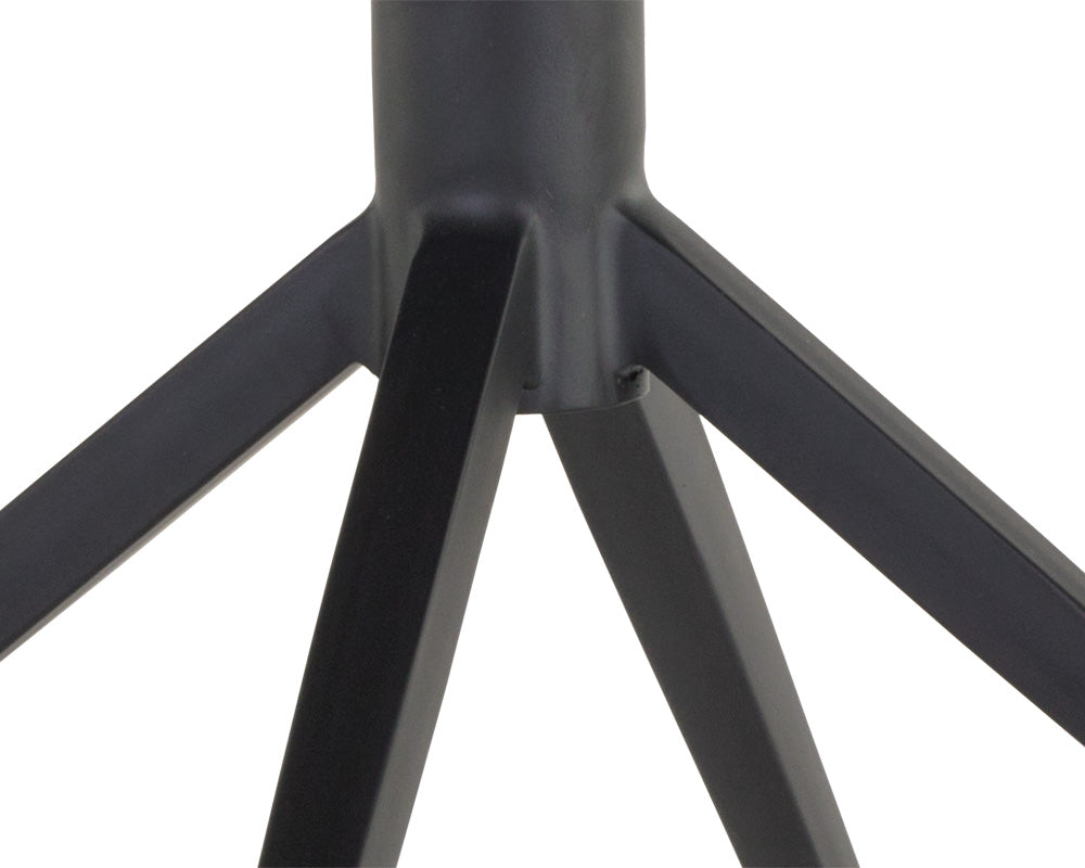 Cassius Swivel Dining Armchair - Abbington Black / Bravo Black