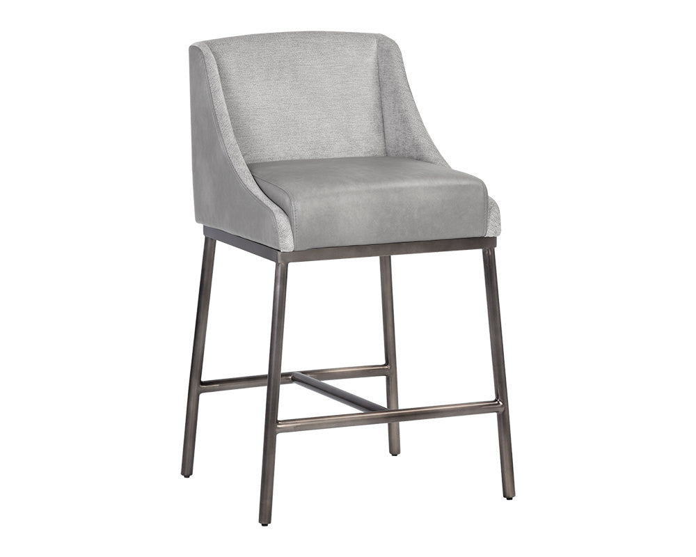 Dalary Counter Stool - Bravo Metal / Polo Club Stone