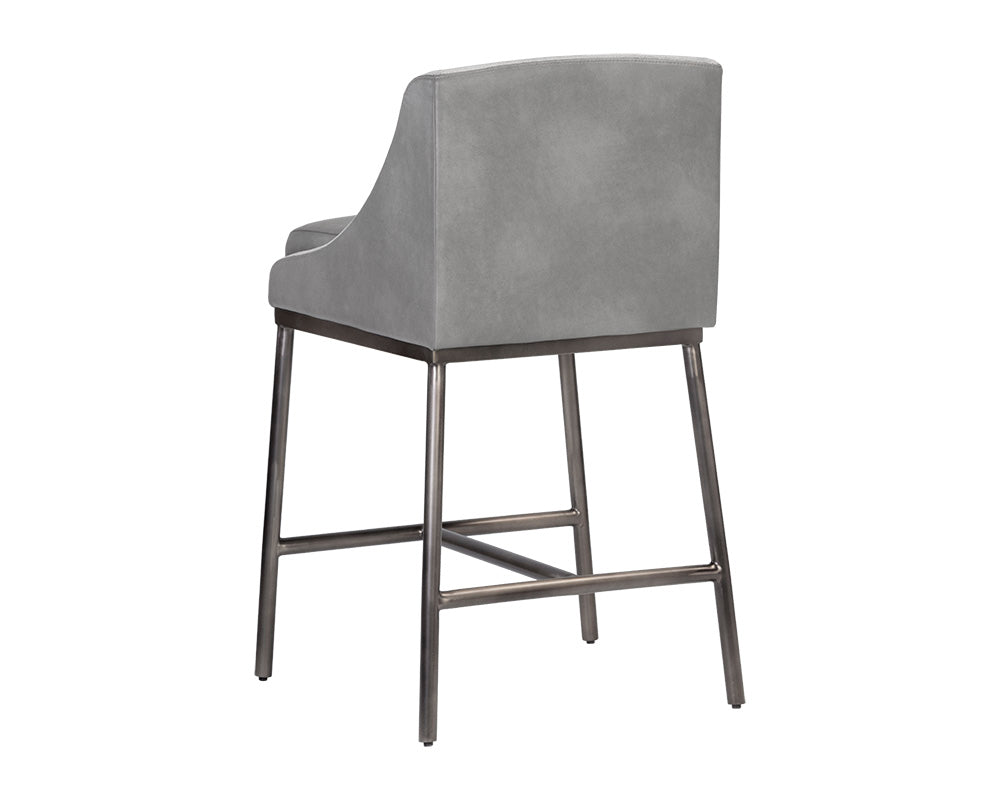 Dalary Counter Stool - Bravo Metal / Polo Club Stone