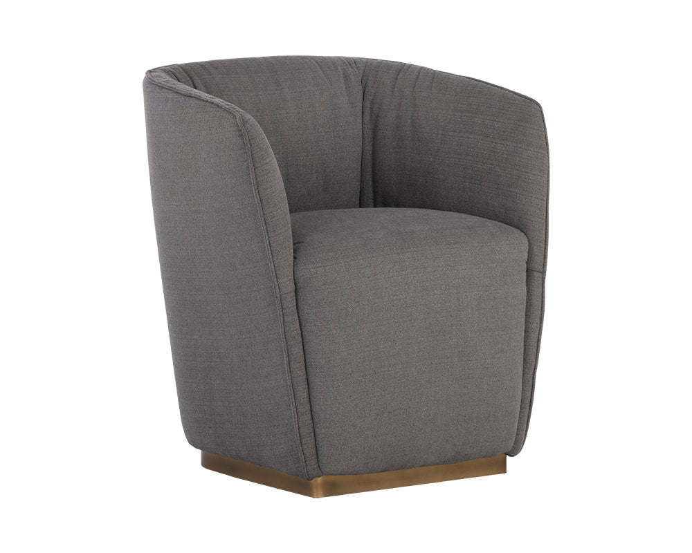 Vain Wheeled Dining Armchair - Zenith Graphite Grey