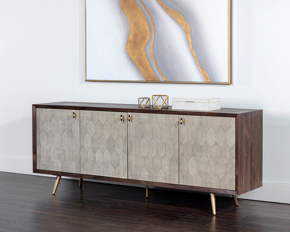 Aniston Sideboard - Large - Dark Mango - Taupe Shagreen