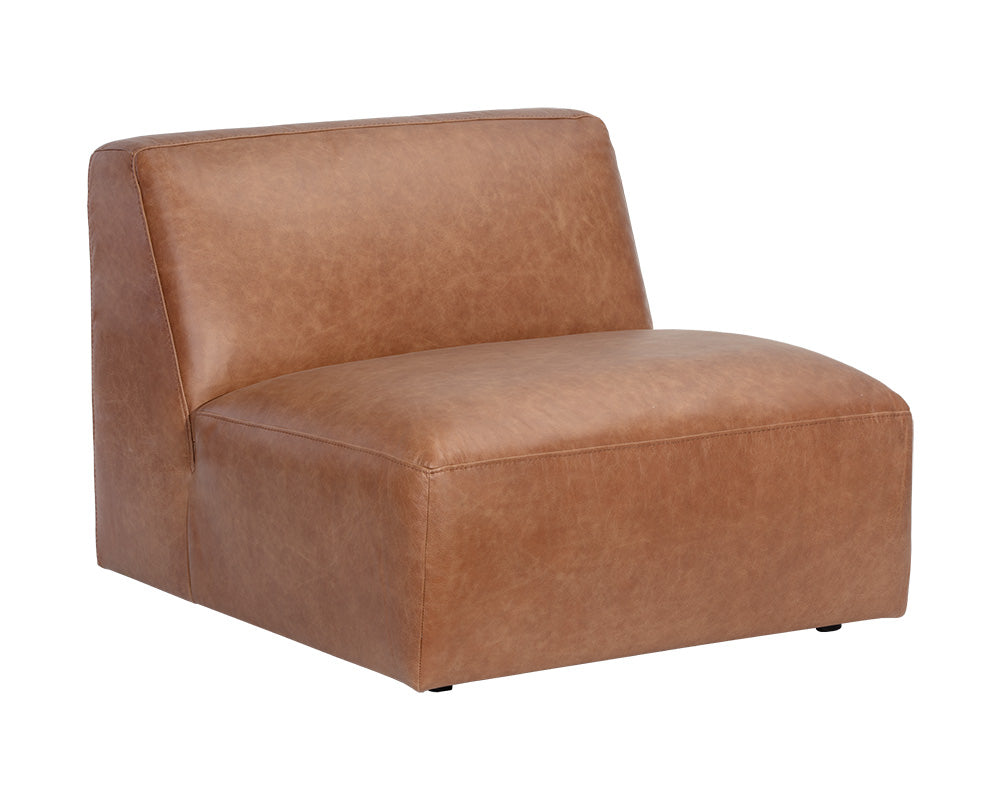 Watson Modular - Armless Chair - Marseille Camel Leather