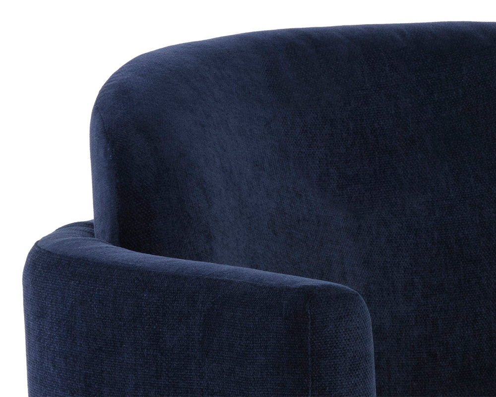 Richie Lounge Chair - Antique Brass - Danny Navy