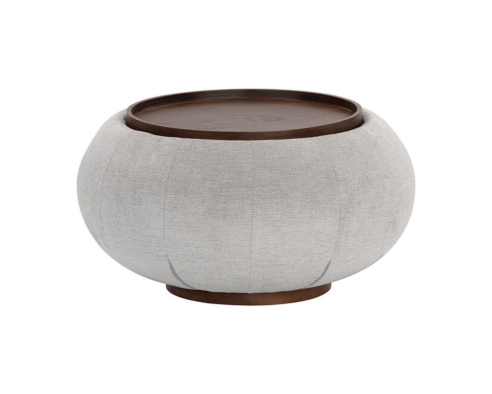 Zenzi Storage End Table - Polo Club Stone