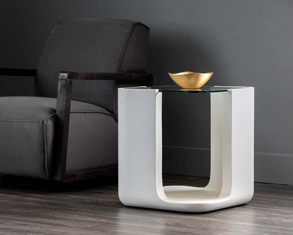 Odis End Table - White