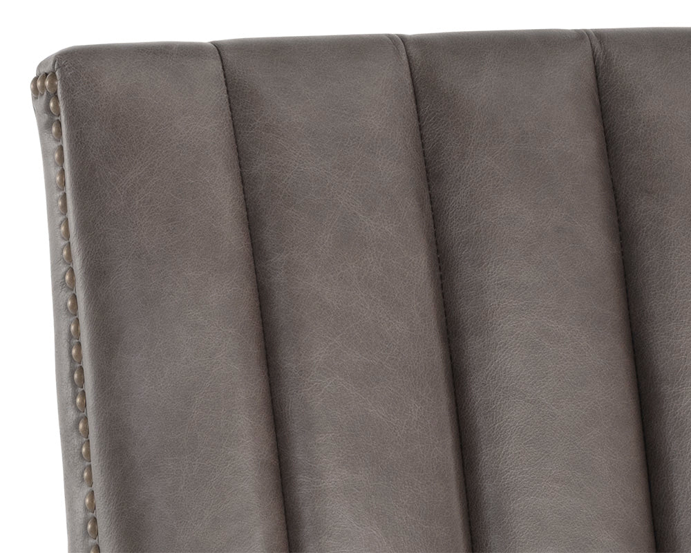 Heath Dining Chair - Marseille Concrete Leather