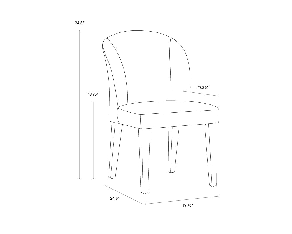 Gisele Dining Chair - Polo Club Muslin / Tobacco Tan
