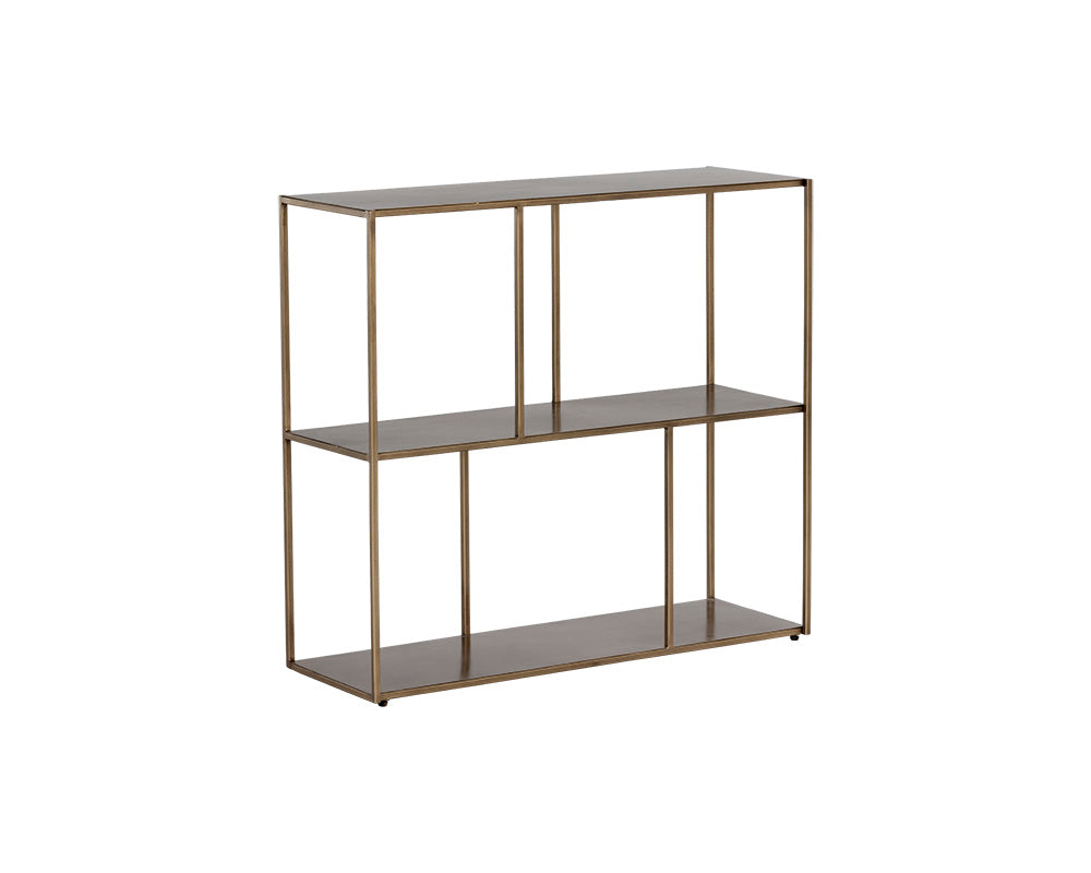 Eiffel Low Bookcase - Medium - Antique Brass