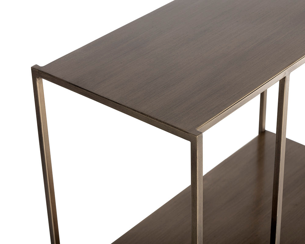 Eiffel Low Bookcase - Medium - Antique Brass