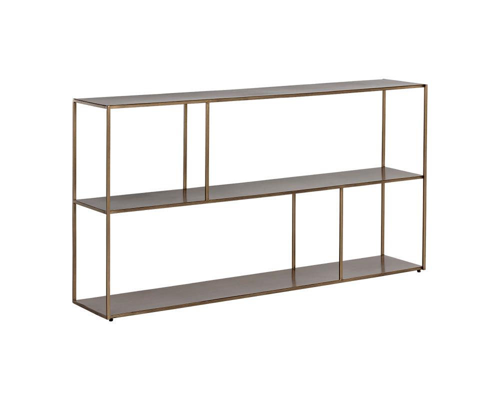 Eiffel Low Bookcase - Large - Antique Brass