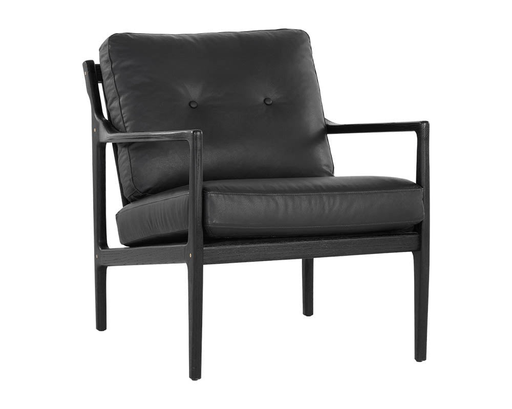 Gilmore Lounge Chair - Black - Black Leather