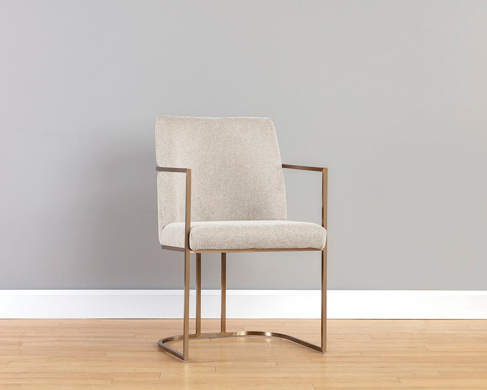 Rayla Dining Armchair - Belfast Oatmeal