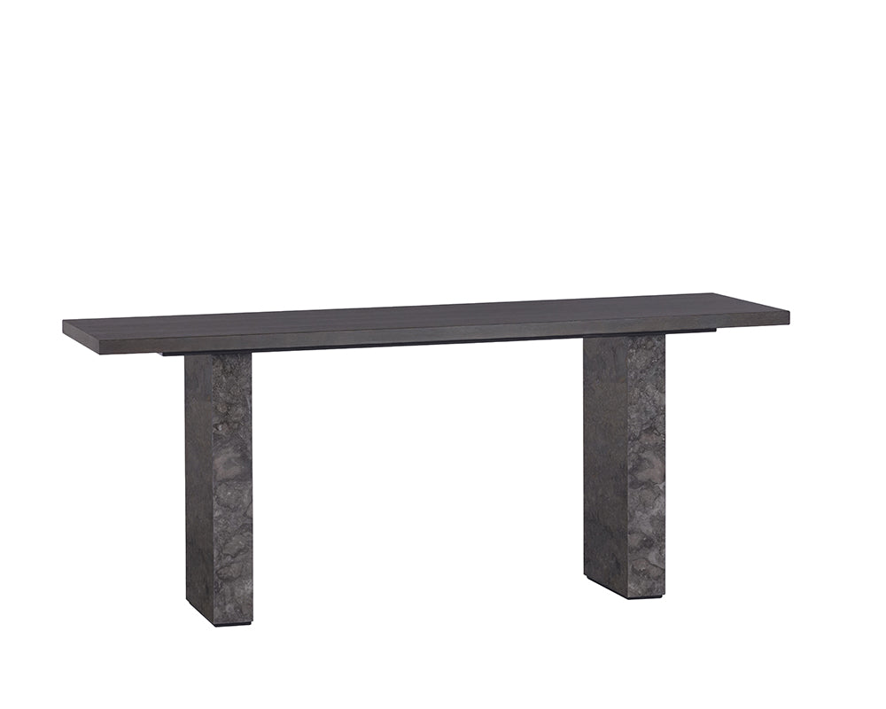 Rebel Console Table - Grey Marble / Charcoal Grey