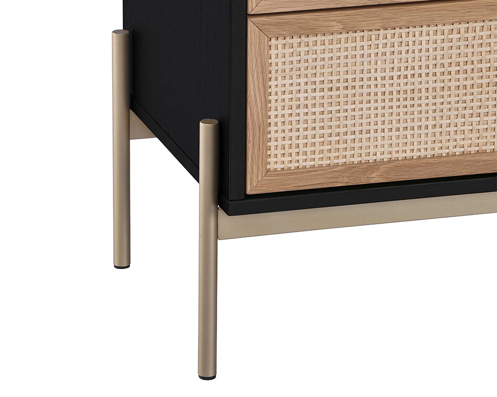Avida Dresser - Gold - Black/natural