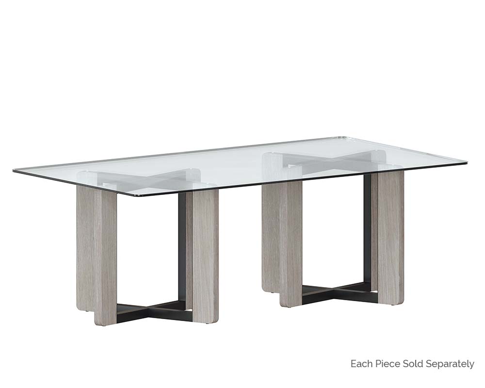 Rejane Dining Table Base - Black - Taupe