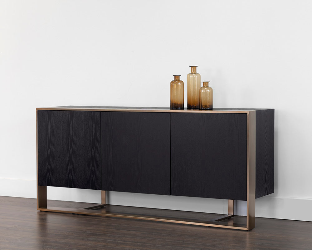 Dalton Sideboard - Antique Brass - Black