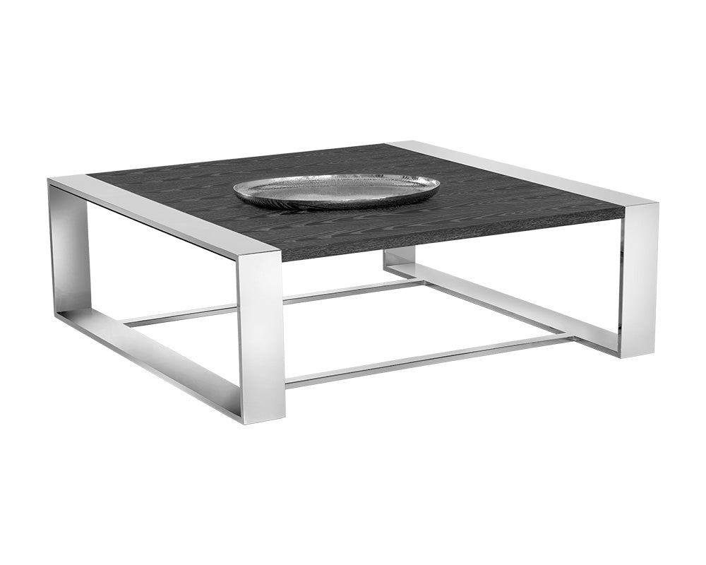 Dalton Coffee Table - Square - Stainless Steel - Grey