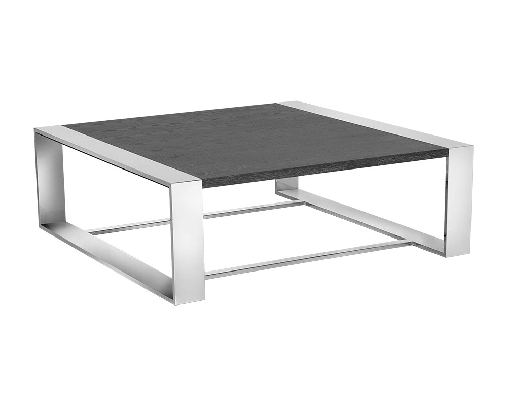 Dalton Coffee Table - Square - Stainless Steel - Grey