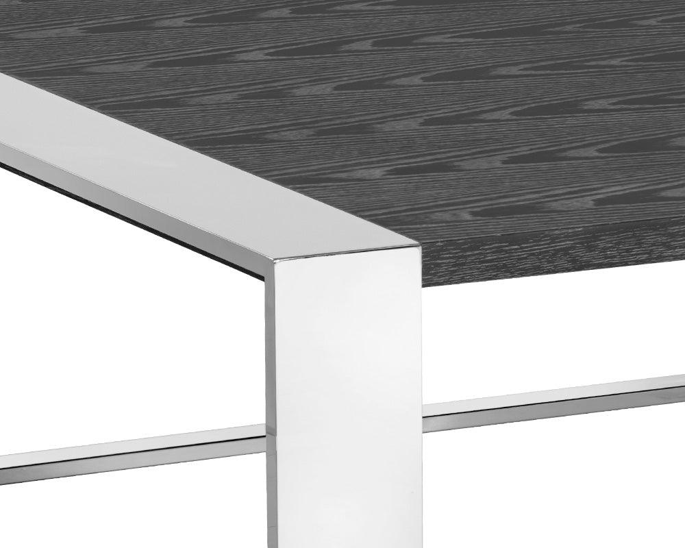 Dalton Coffee Table - Square - Stainless Steel - Grey