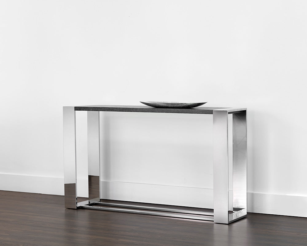Dalton Console Table - Stainless Steel - Grey