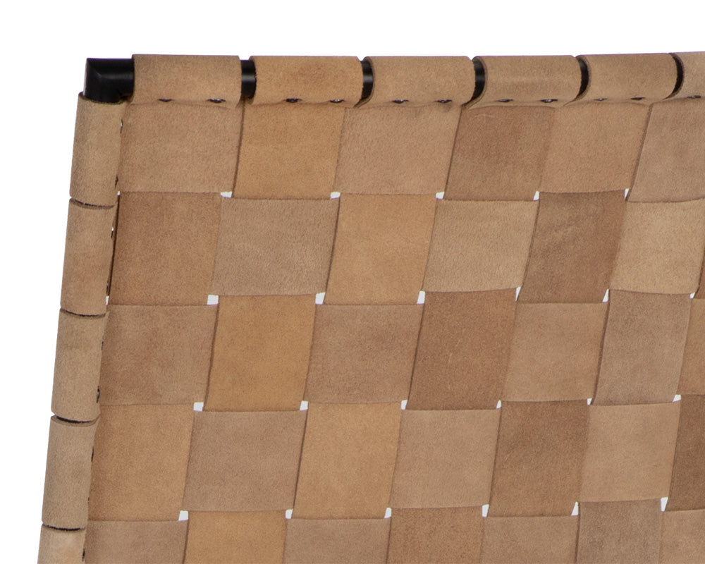 Omari Barstool - Black - Light Tan Leather