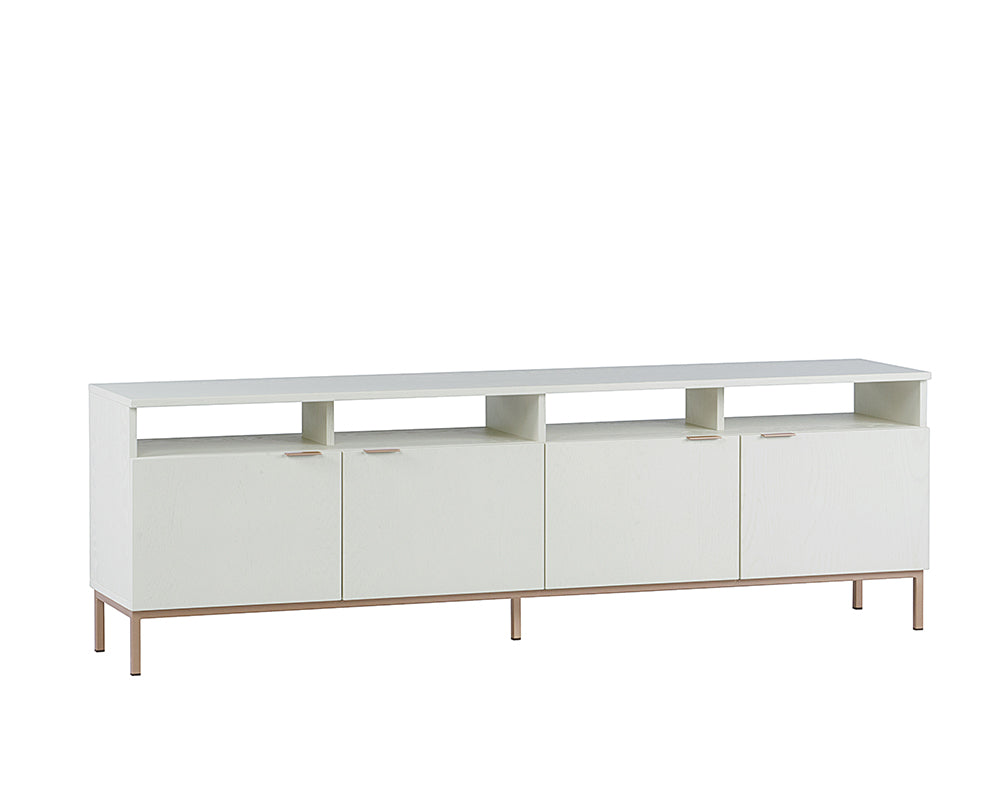 Ambrose Modular Media Stand - Champagne Gold - Cream