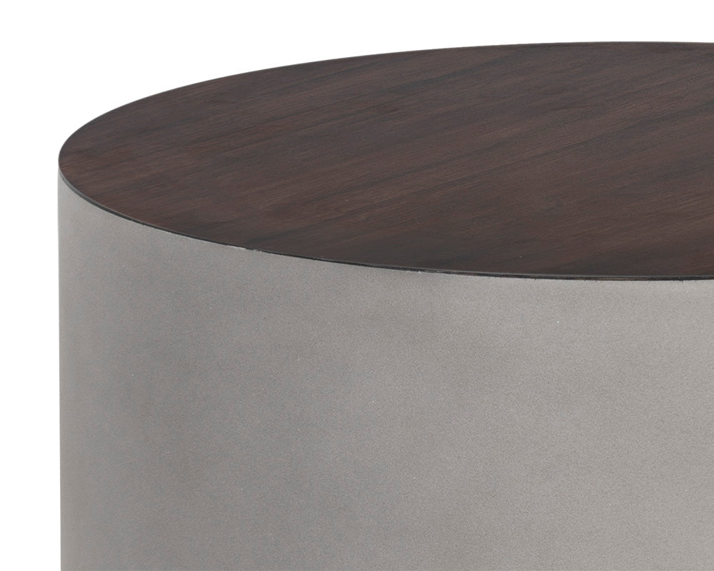 Diaz End Table - Grey - Wood Grain Brown
