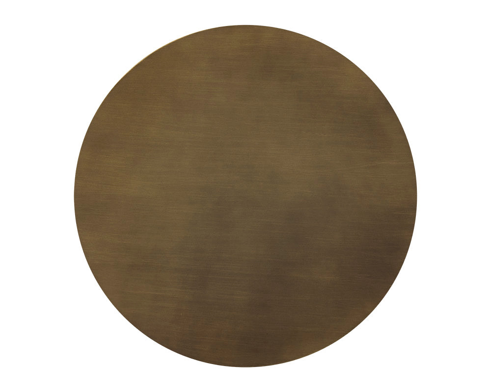 Diaz Coffee Table - Marble Look - Antique Brass