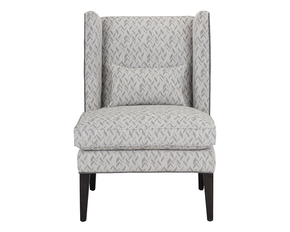 Kenzo Lounge Chair - Chevron Grey / Antonio Charcoal