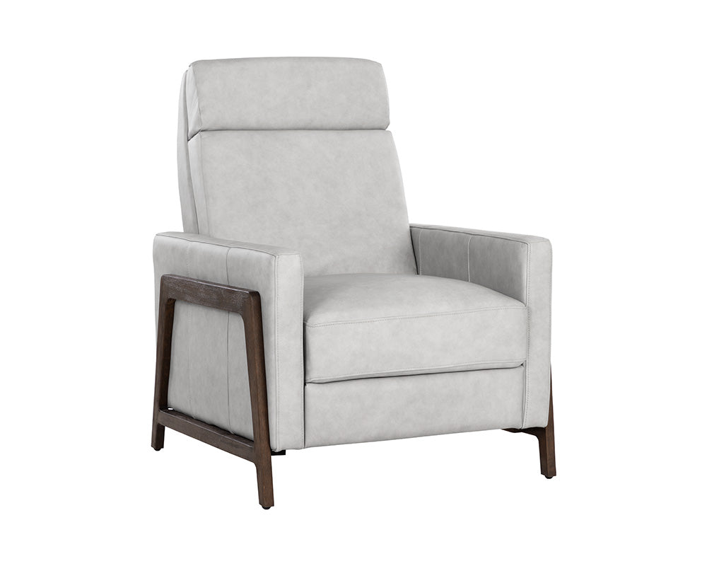 Brandon Recliner - Saloon Light Grey Leather