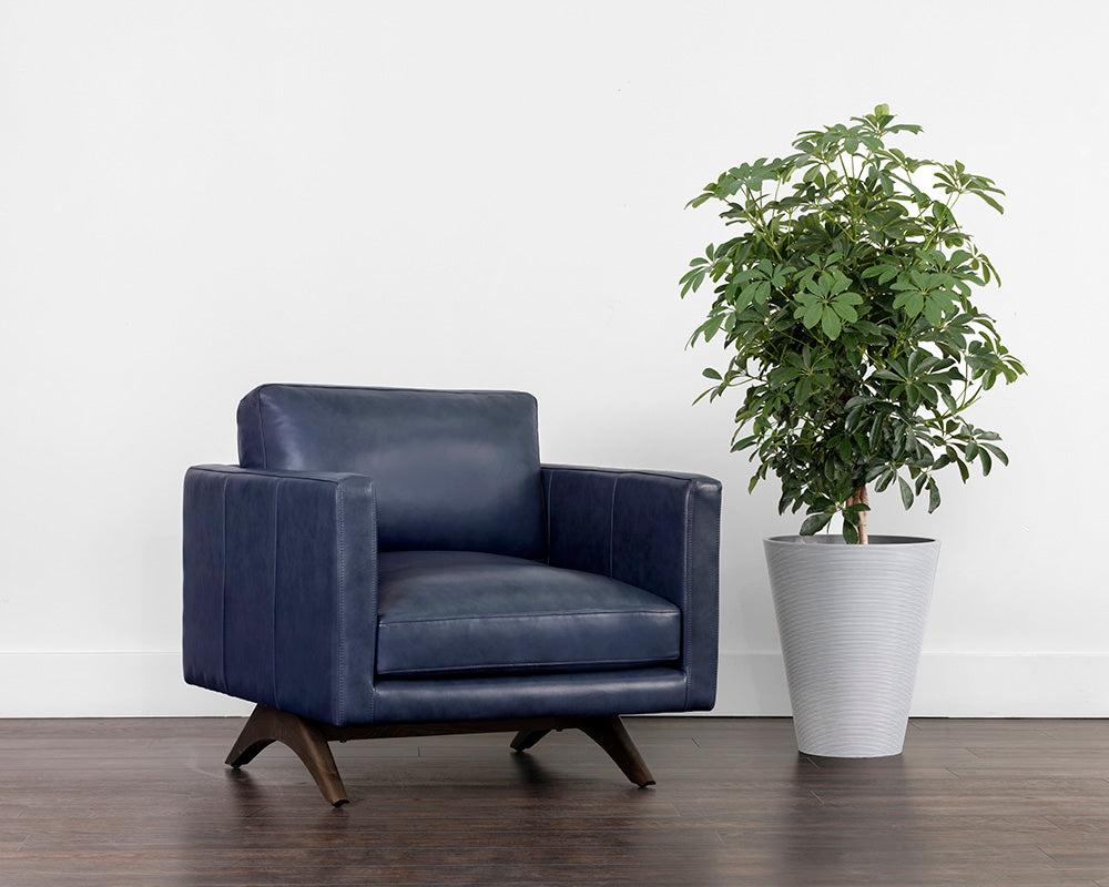 Rogers Armchair - Cortina Ink Leather