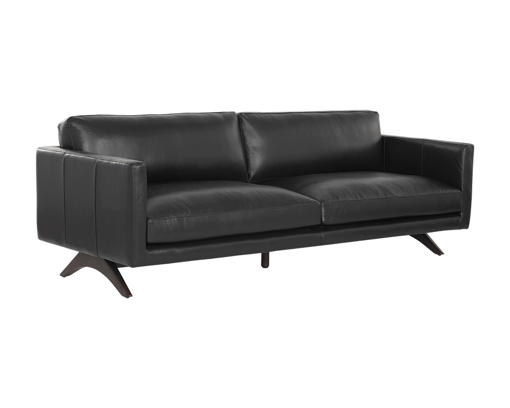 Rogers Sofa - Cortina Black Leather