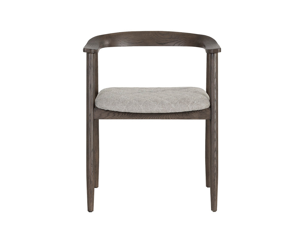 Jeremy Dining Armchair - Dark Brown - Belfast Heather Grey