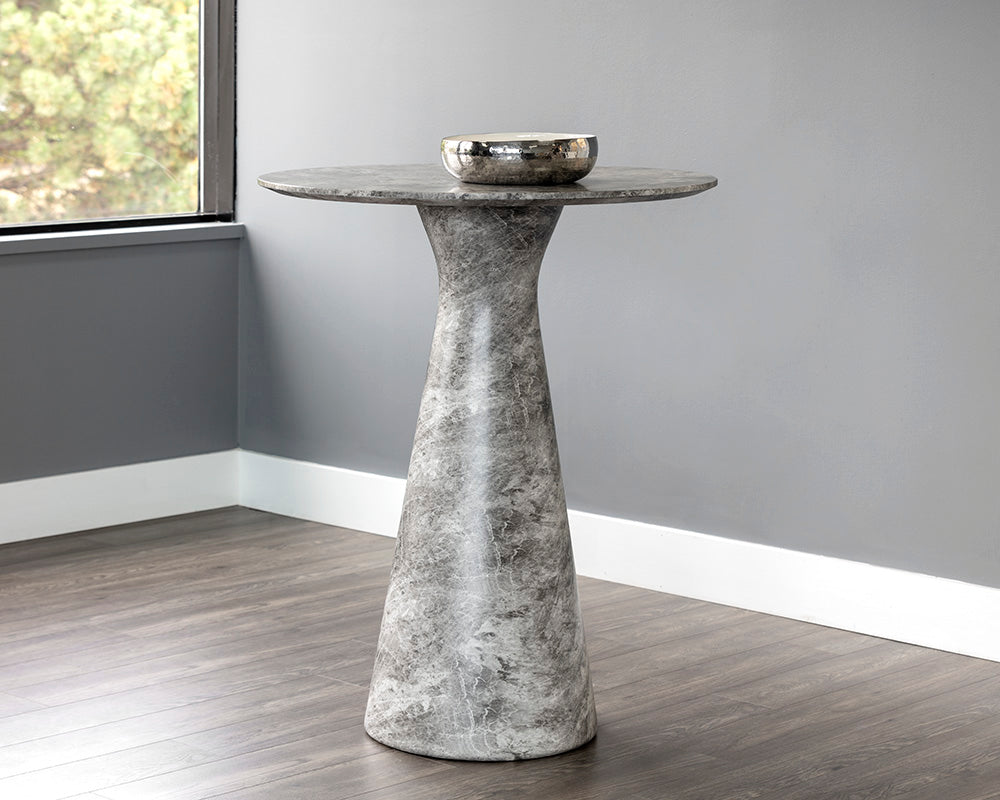 Shelburne Bar Table - Marble Look - Grey