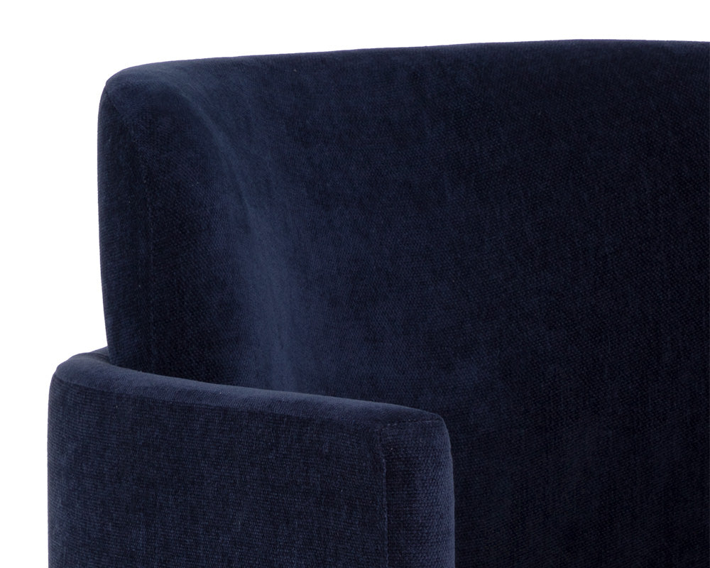 Richie Dining Armchair - Antique Brass - Danny Navy