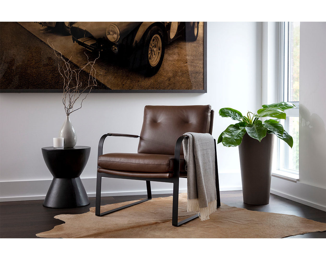 Sterling Lounge Chair - Missouri Mahogany Leather