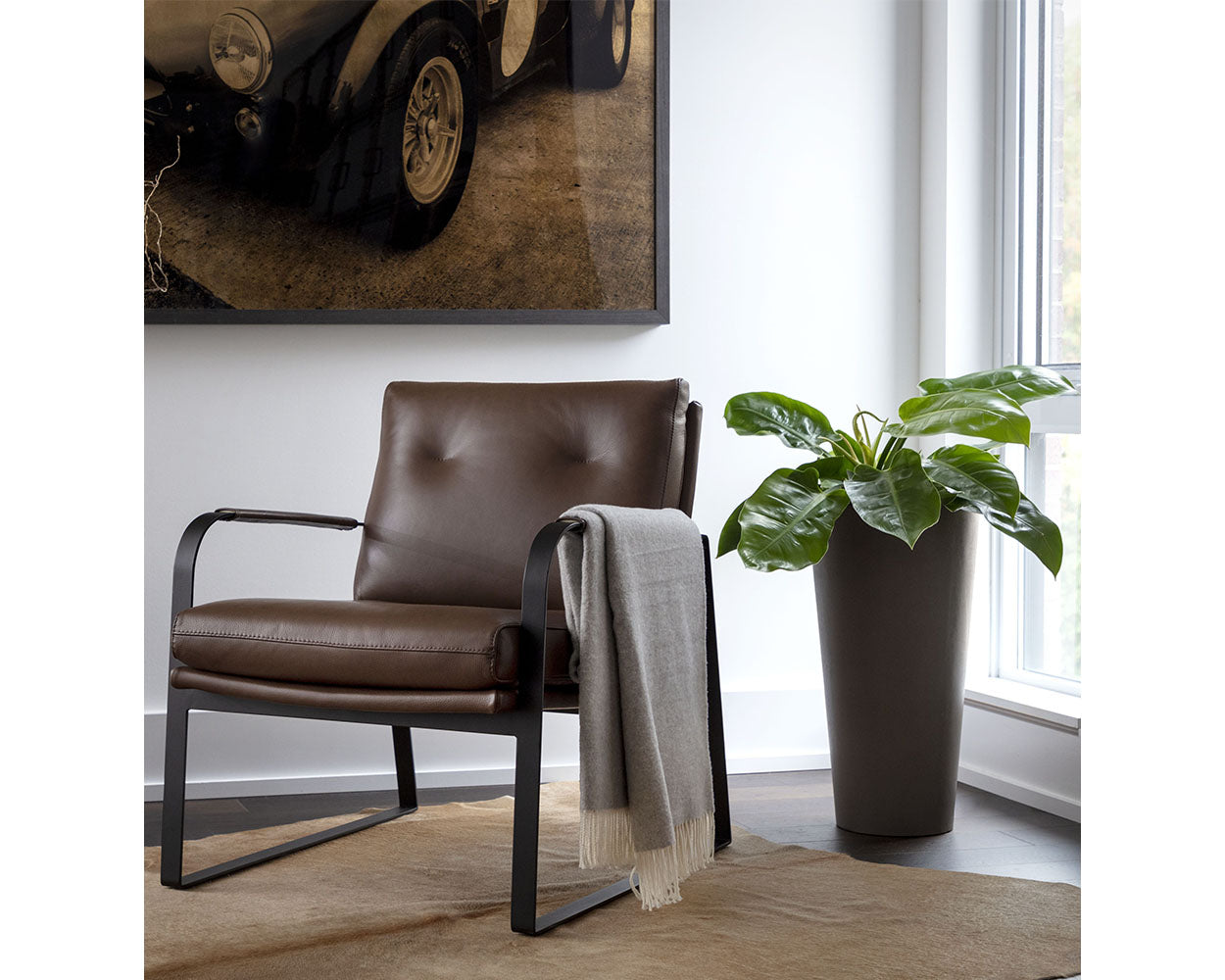 Sterling Lounge Chair - Missouri Mahogany Leather