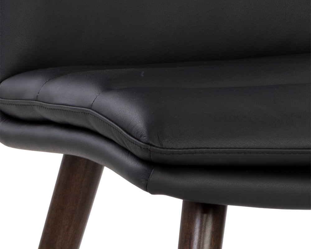 Zelia Dining Chair - Linea Black Leather