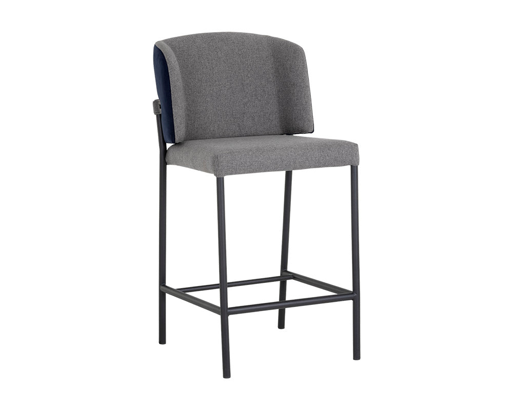 Pearce Counter Stool - Dark Grey / Abbington Navy