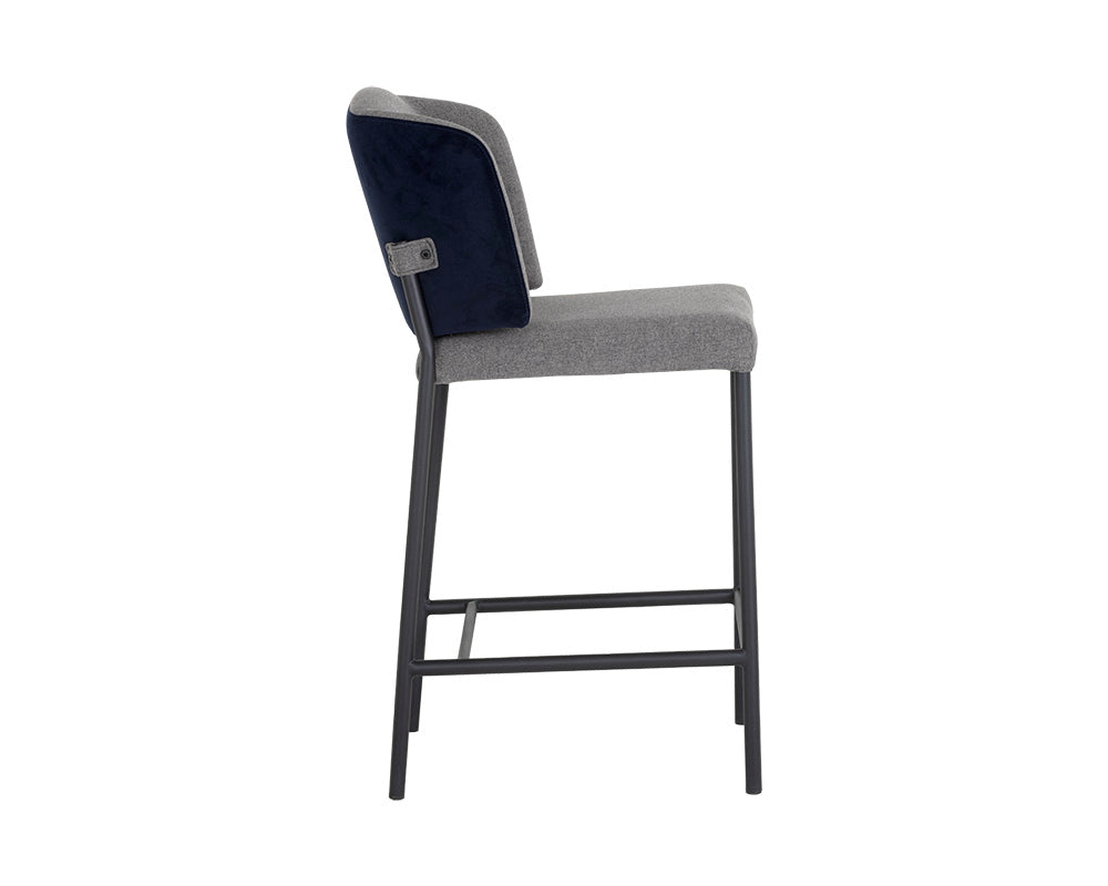 Pearce Counter Stool - Dark Grey / Abbington Navy