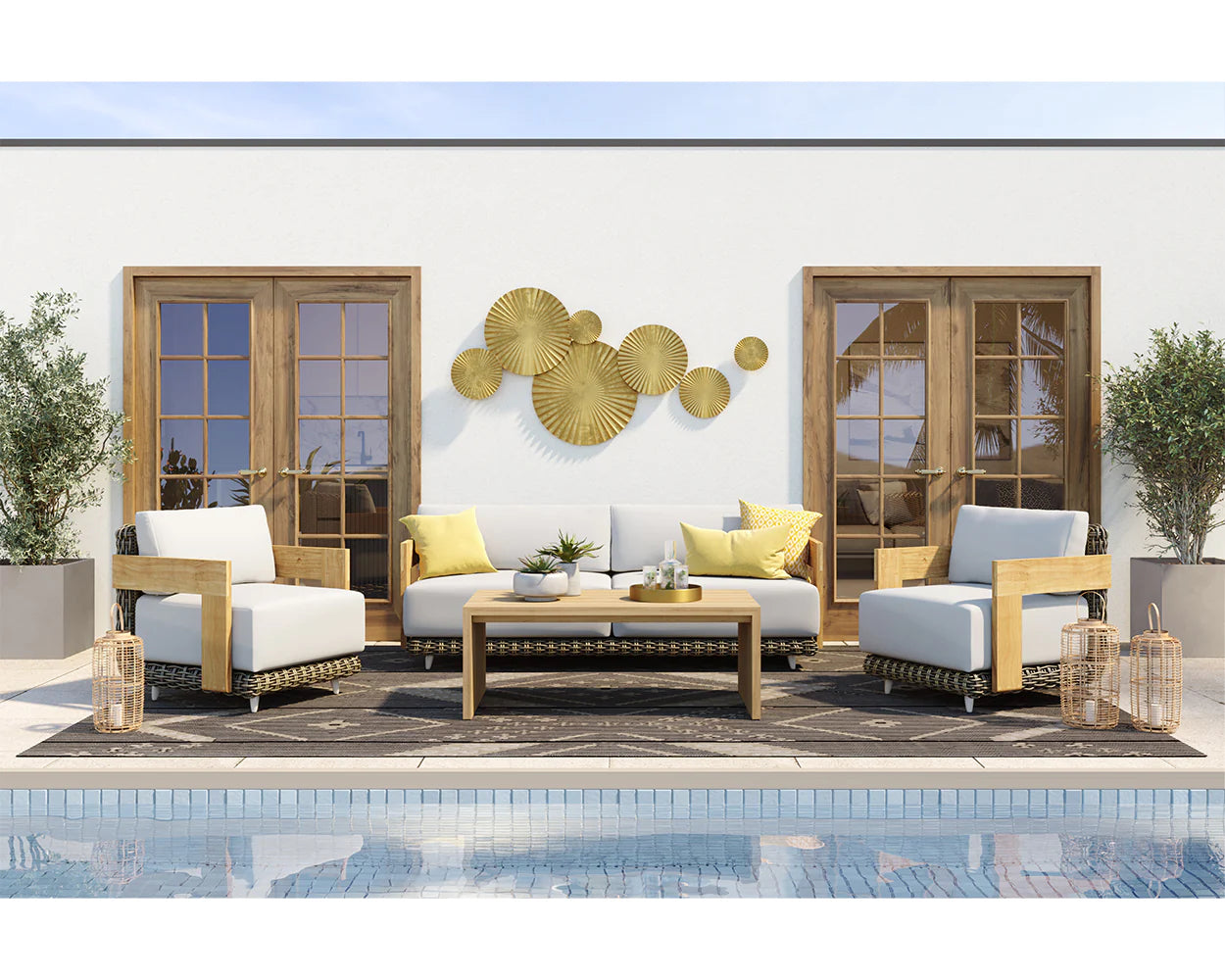 Potenza Sofa - Palazzo Cream (Patio/Outdoor)