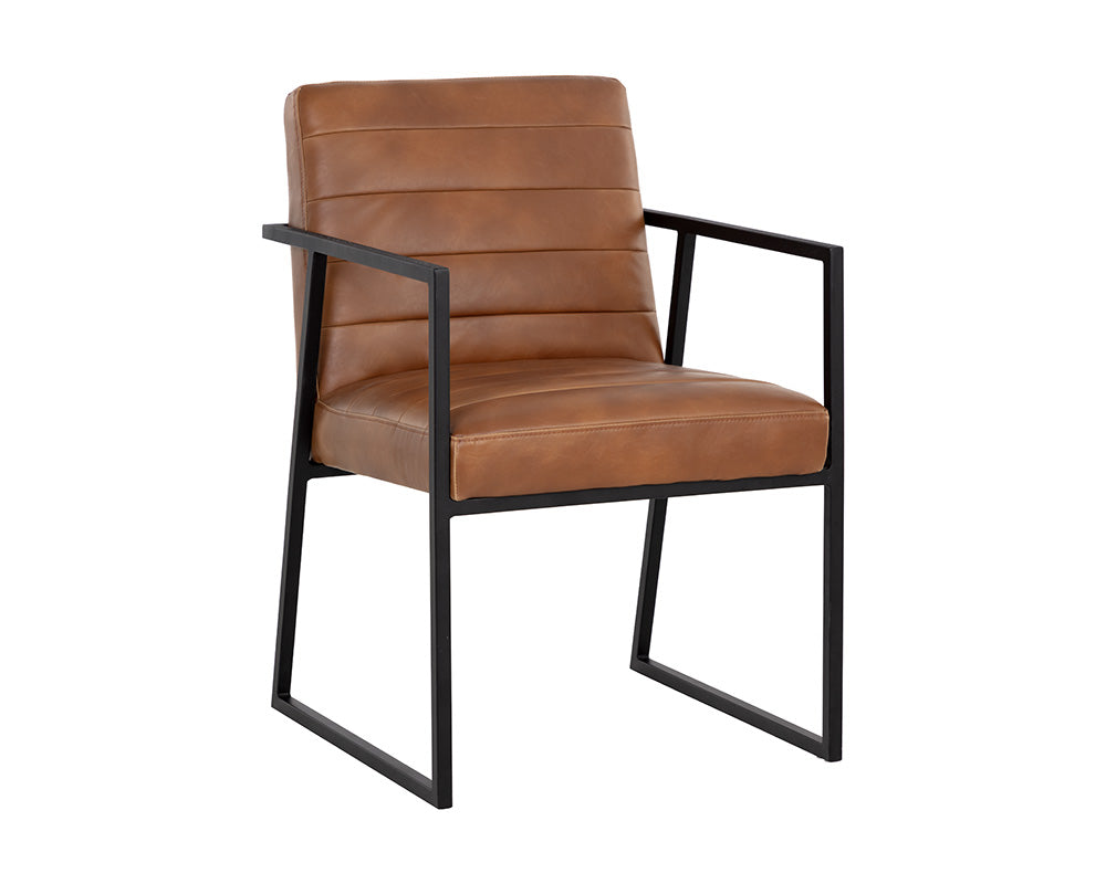 Spyros Dining Armchair - Tobacco Tan