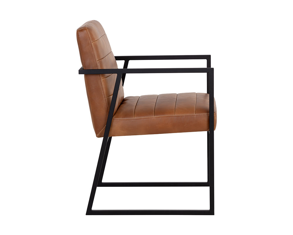 Spyros Dining Armchair - Tobacco Tan