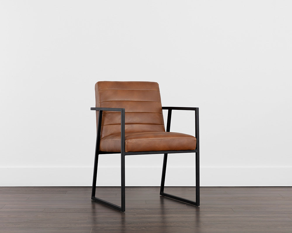 Spyros Dining Armchair - Tobacco Tan