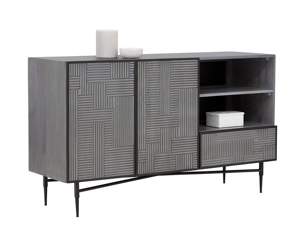 Markwood Sideboard - Antique Bronze - Glacier Grey