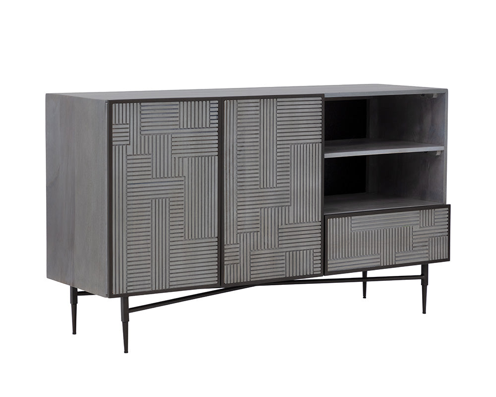 Markwood Sideboard - Antique Bronze - Glacier Grey