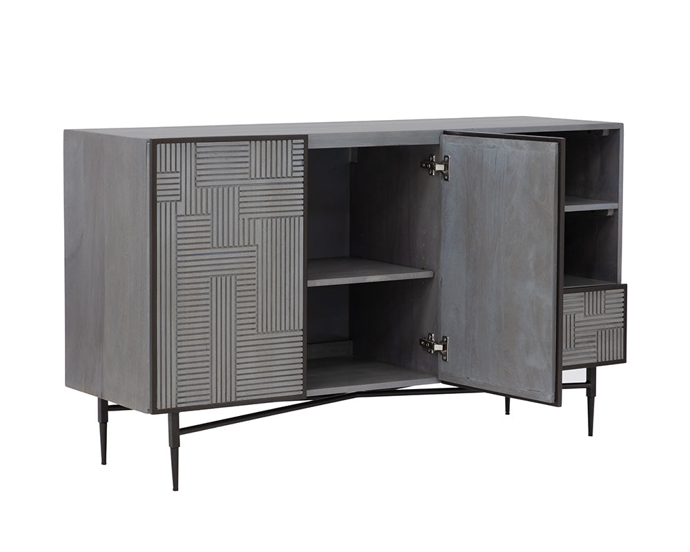 Markwood Sideboard - Antique Bronze - Glacier Grey